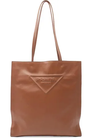 Prada 2010s triangle-logo tote bag