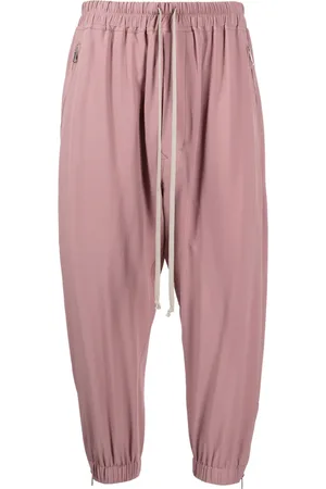Rick Owens Drawstring-waist cropped trousers