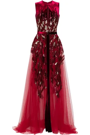 Saiid Kobeisy Velvet embroidered dress