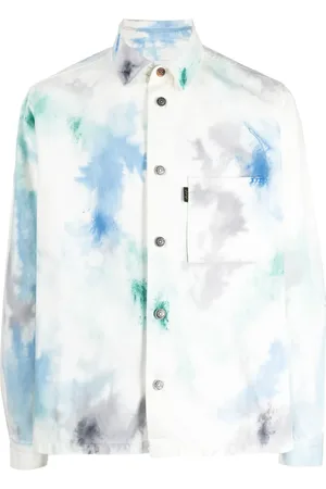 haikure Paint-splatter print cotton shirt