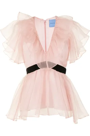 Macgraw Chandelier peplum V-neck blouse