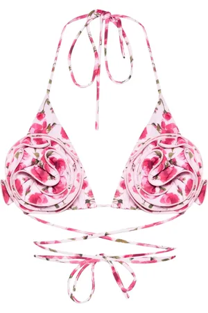 MAGDA BUTRYM Floral-print bikini top