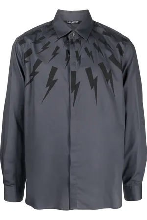Neil Barrett Thunderbolt-print cotton shirt