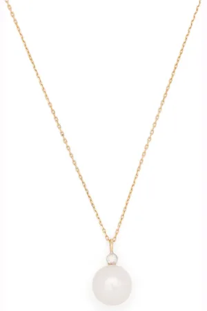 Mateo 14kt yellow Dot pearl and diamond necklace