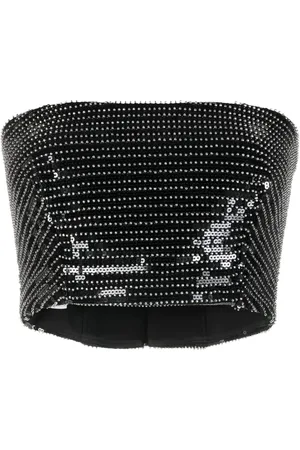 GEMY MAALOUF Sequined cropped top