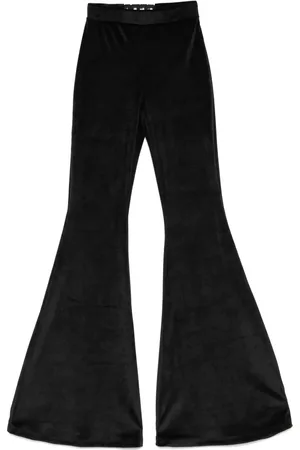 GCDS Chocker-detailed velvet trousers
