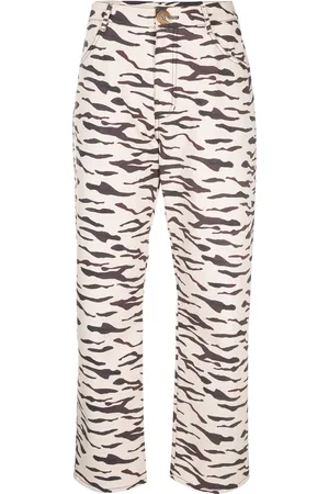 REJINA PYO Tiger print straight trousers