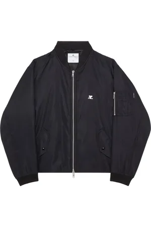 Courrèges Logo-embroidered bomber jacket