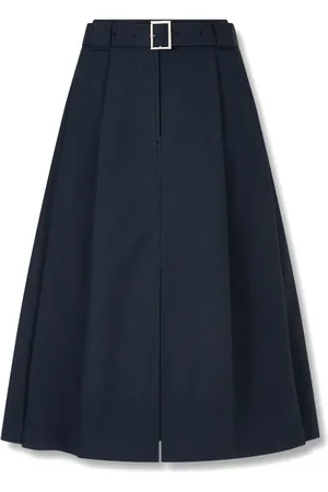 Studio Tomboy City belted two-tuck skirt