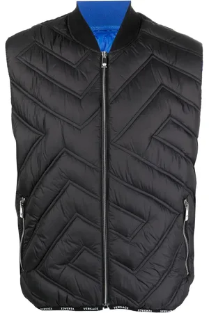 VERSACE Greca quilted zip-up gilet