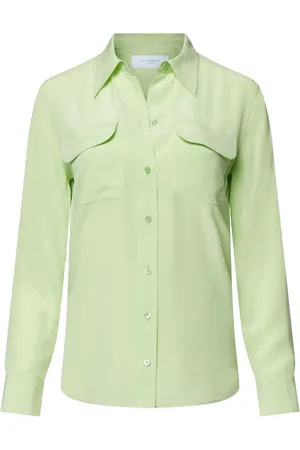 Equipment Flap-pocket silk shirt