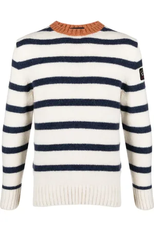 Paul & Shark Logo-patch striped jumper
