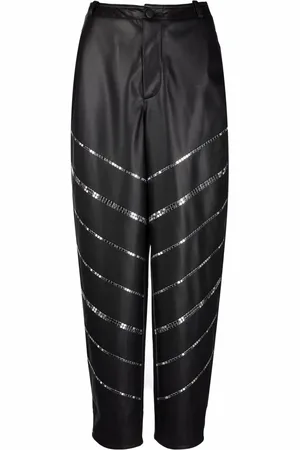 Serafini Stud-embellished tapered trousers