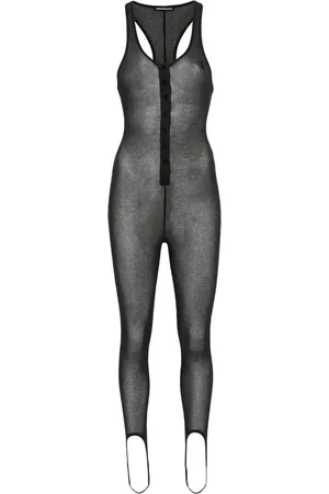 ANDREADAMO Fine-ribbed semi-sheer jumpsuit