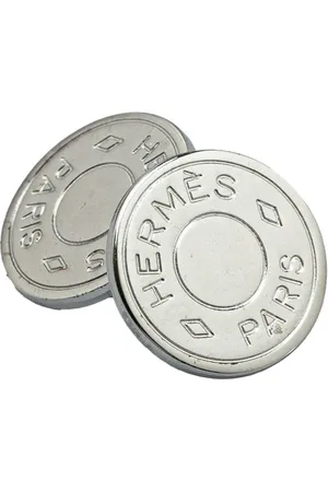Hermès 20th Century Palladium Plated Selle Bijouterie Fantaisie Cufflinks costume cufflinks