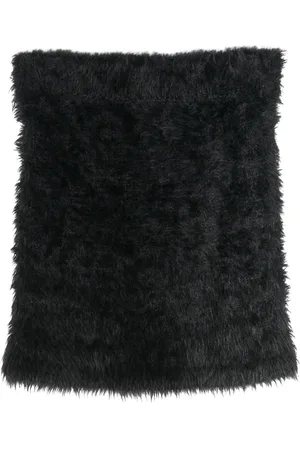 MARTINE ROSE Hairy brushed miniskirt