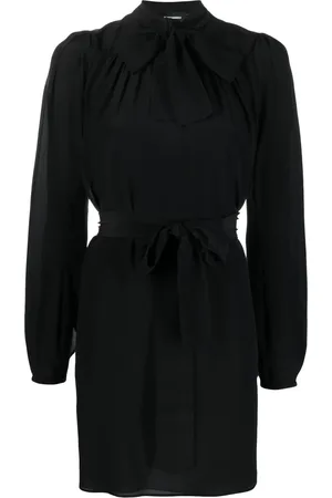 Dsquared2 Pussy-bow silk mini dress