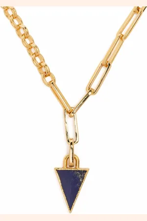 Missoma Triangle-gemstone chain-link necklace