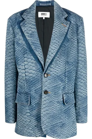 Maison Margiela Snakeskin-print single-breasted blazer