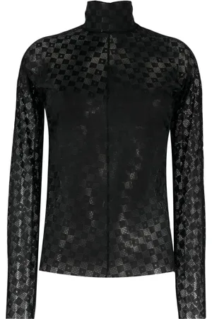 FORTE FORTE Lace-detail long-sleeved top