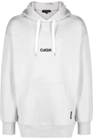 Comme des Garçons Logo-embroidered drop-shoulder hoodie