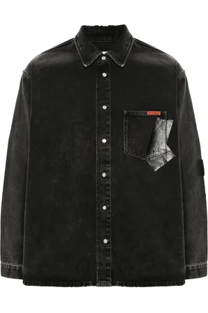 MARTINE ROSE Tape-embellished denim jacket