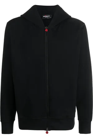Kiton Slogan-print cotton hoodie