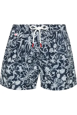 Kiton Graphic-print swim shorts