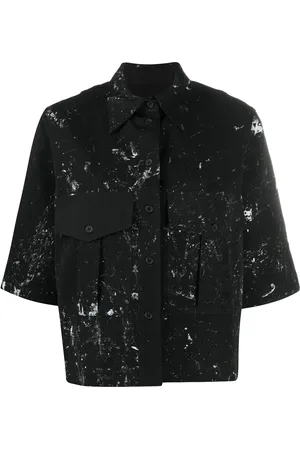 SONG FOR THE MUTE Paint-splatter short sleeve shirt