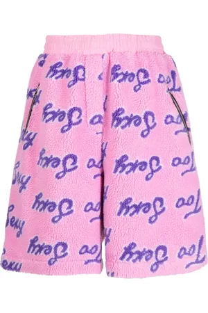 Natasha Zinko Graphic-print textured track shorts