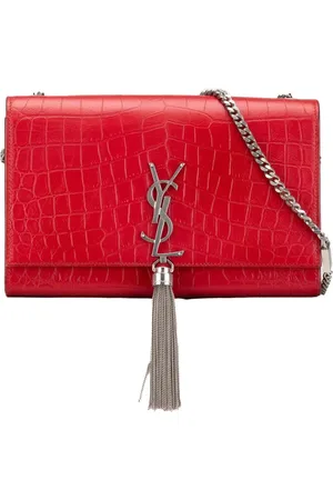 Saint Laurent 2000-2024 Medium Embossed Kate Tassel crossbody bag