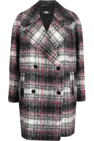 Karl Lagerfeld Check double-breasted coat