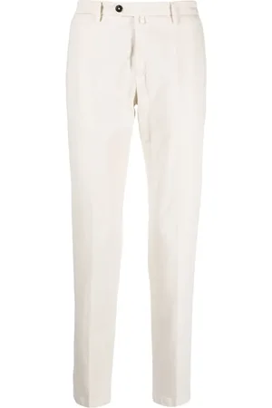 BRIGLIA Mid-rise tapered-leg trousers