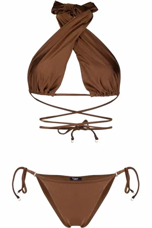 Noire Swimwear Cross front bikini set