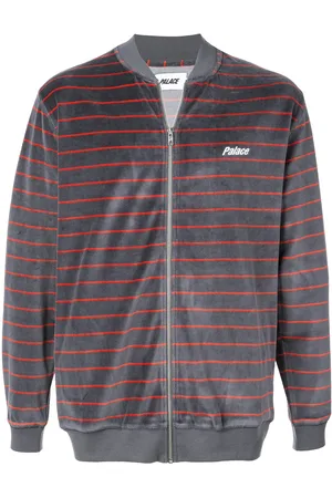PALACE Velour striped bomber jacket