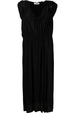 Jil Sander Gathered tiered long dress