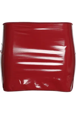 Oseree Faux-leather mini skirt