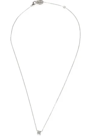 Cartier Pre-owned 18K white gold C de diamond necklace