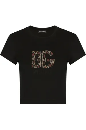 Dolce & Gabbana Logo-appliqué cropped T-shirt