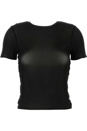 MAGDA BUTRYM Mesh ruched T-shirt
