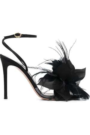 Gianvito Rossi Ynez 105mm feather-embellished sandals