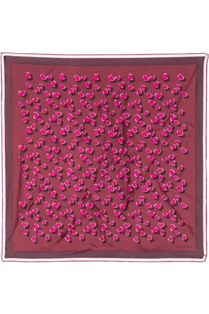 Gucci Hear-print organic silk scarf
