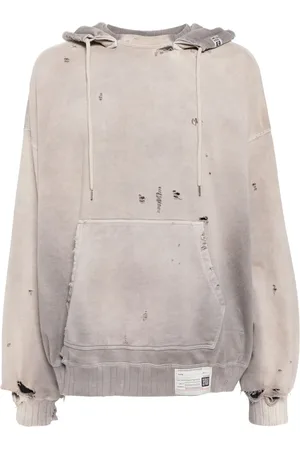 Maison Mihara Yasuhiro Distressed-effect cotton hoodie