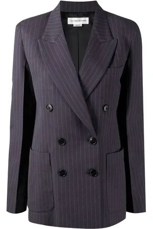 Victoria Beckham Striped double-breasted blazer