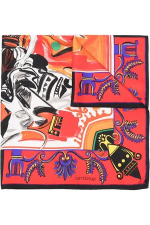 VERSACE 1990s graphic-print silk scarf
