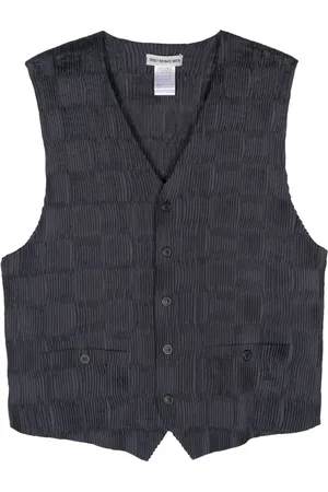 Issey Miyake 2000 V-neck plissé vest
