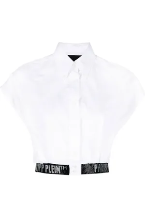 Philipp Plein Logo-embellished cropped shirt