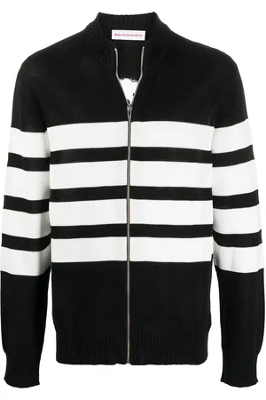 WALTER VAN BEIRENDONCK Stripe-print knit cardigan