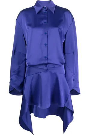 The Attico Asymmetric-hem shirt dress