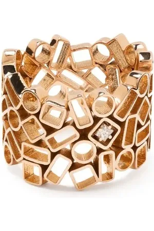 Suzanne Kalan 18kt rose gold shape diamond ring
